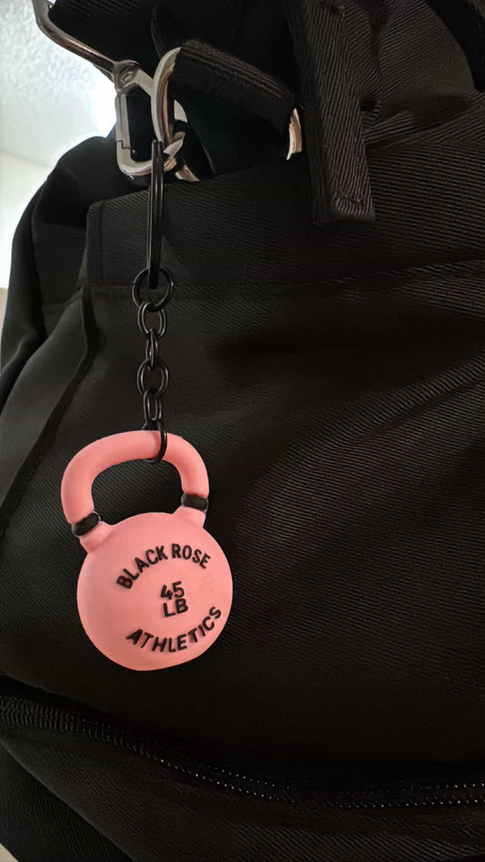 Pink Dumbbell Key Chain